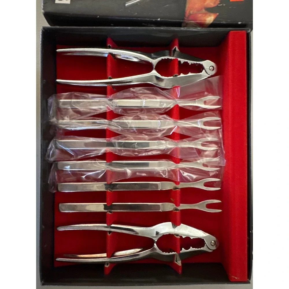 Selandia Designs 8 Piece Seafood Set Crackers Forks 562-A Betty Crocker Cookbook